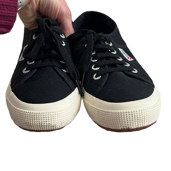 Superga Black canvas sneakers Women Size EU38/US8 - Picture 5 of 14